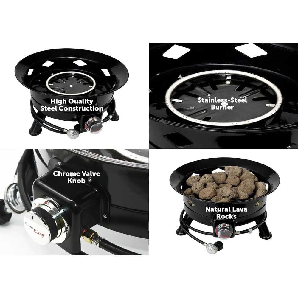 King Smokeless Gas Propane Fire Pit | TekChoice Electronics