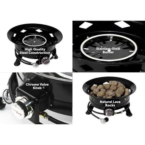 King Smokeless Gas Propane Fire Pit | TekChoice Electronics