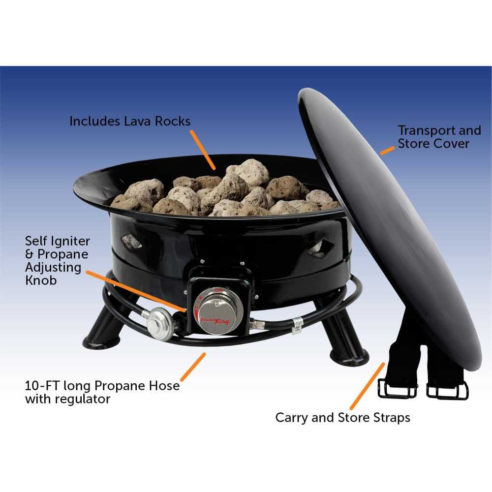 King Smokeless Gas Propane Fire Pit | TekChoice Electronics