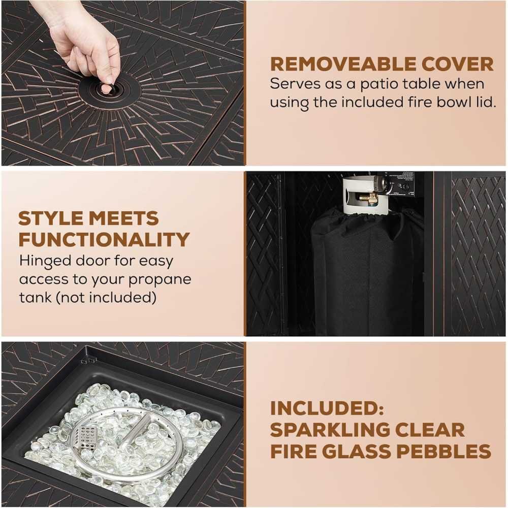 Brighton Bronze Gas Fire Pit | TekChoice Electronics