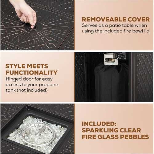 Brighton Bronze Gas Fire Pit | TekChoice Electronics
