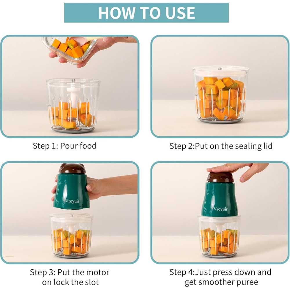 Baby Food Maker with 10 Blades and Glass Bowls | TekChoice Electronics