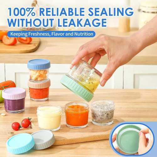 6 Pack Glass Baby Food Storage Containers for Homemade Baby Meals | TekChoice Electronics