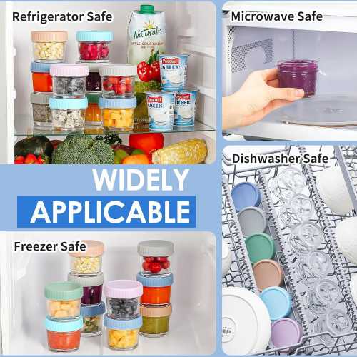 6 Pack Glass Baby Food Storage Containers for Homemade Baby Meals | TekChoice Electronics