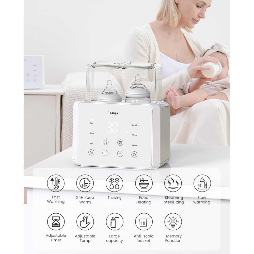 Double Bottle Warmer for Quick, Safe, and Convenient Mealtime Solutions | TekChoice Electronics