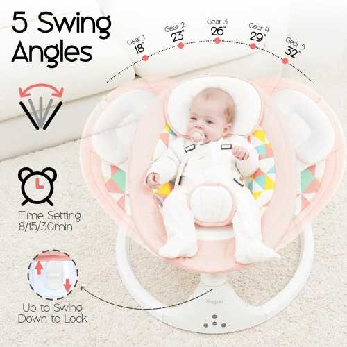 Electric Baby Swing for Infants to Toddlers with Remote Control and Bluetooth Music | TekChoice Electronics
