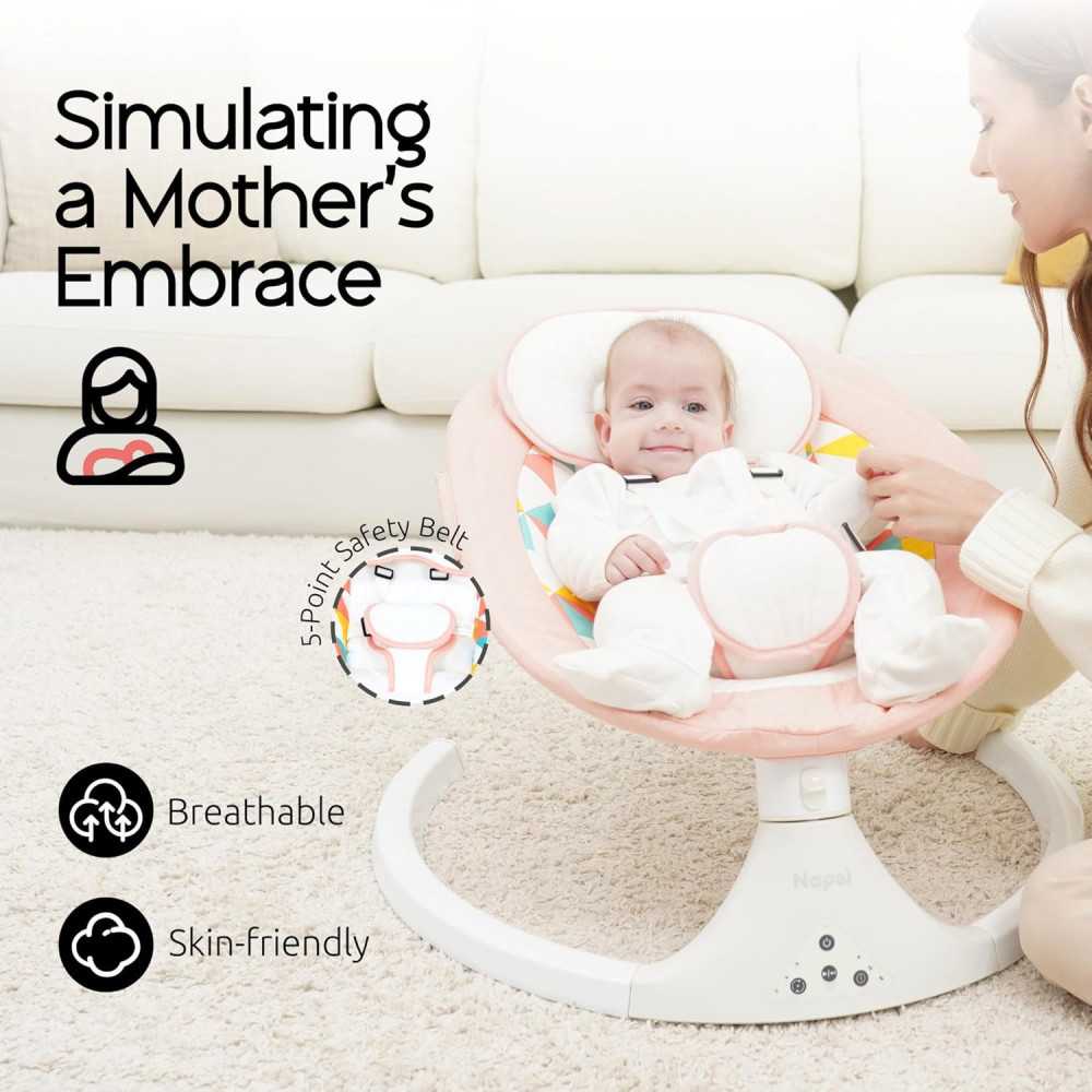 Electric Baby Swing for Infants to Toddlers with Remote Control and Bluetooth Music | TekChoice Electronics