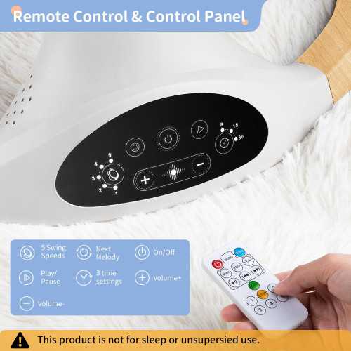 Electric Baby Swing with Remote Control and Bluetooth for Newborns | TekChoice Electronics