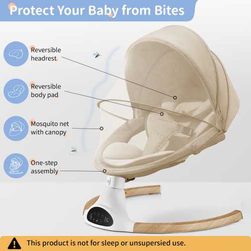 Electric Baby Swing with Remote Control and Bluetooth for Newborns | TekChoice Electronics