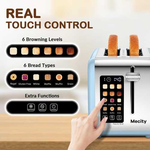 Stainless Steel Smart 2 Slice Touch Screen Toaster for Your Breakfast Favorites | TekChoice Electronics