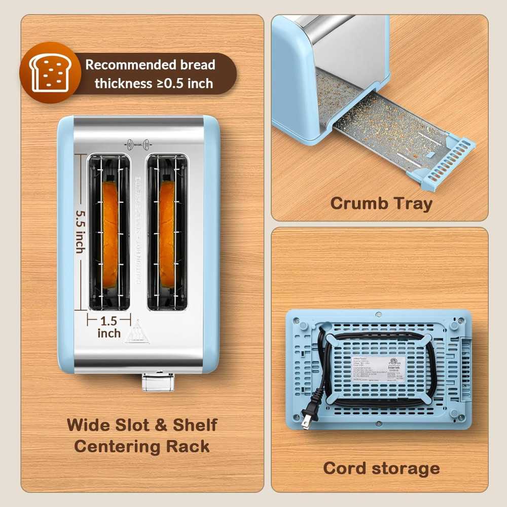 Stainless Steel Smart 2 Slice Touch Screen Toaster for Your Breakfast Favorites | TekChoice Electronics