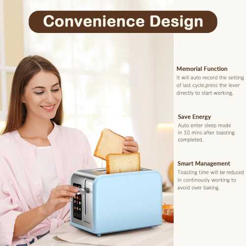 Stainless Steel Smart 2 Slice Touch Screen Toaster for Your Breakfast Favorites | TekChoice Electronics