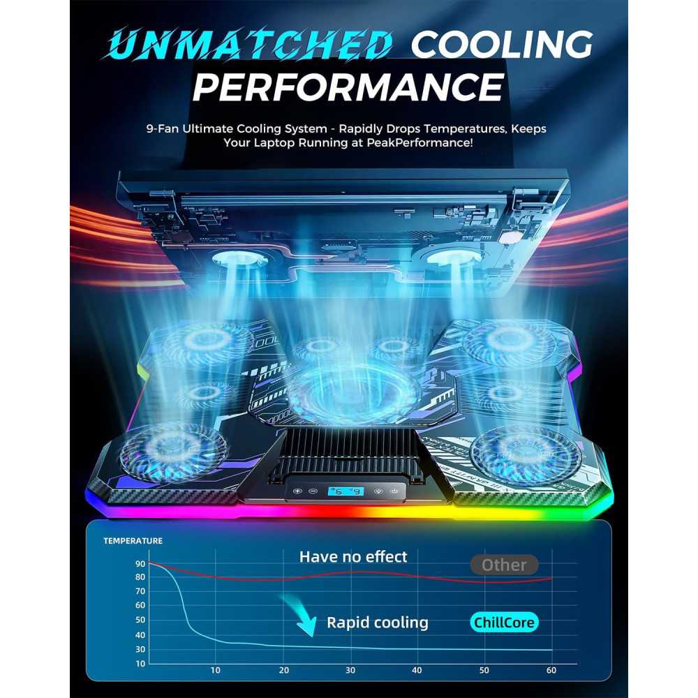 RGB Laptop Cooling Pad for Gaming and Productivity | TekChoice Electronics
