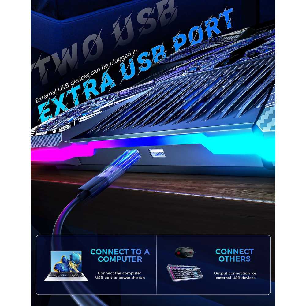 RGB Laptop Cooling Pad for Gaming and Productivity | TekChoice Electronics