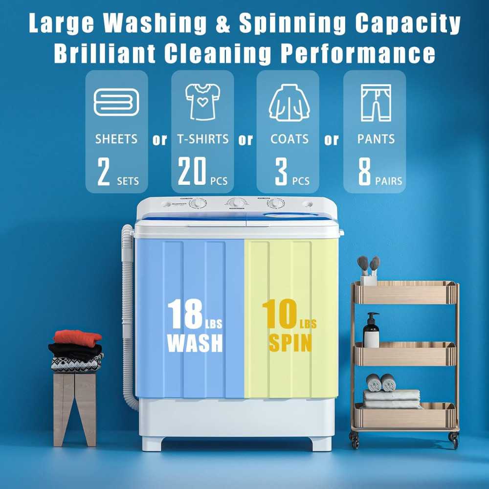 Portable Washing Machine for Dorms, Apartments, and RVs | TekChoice Electronics