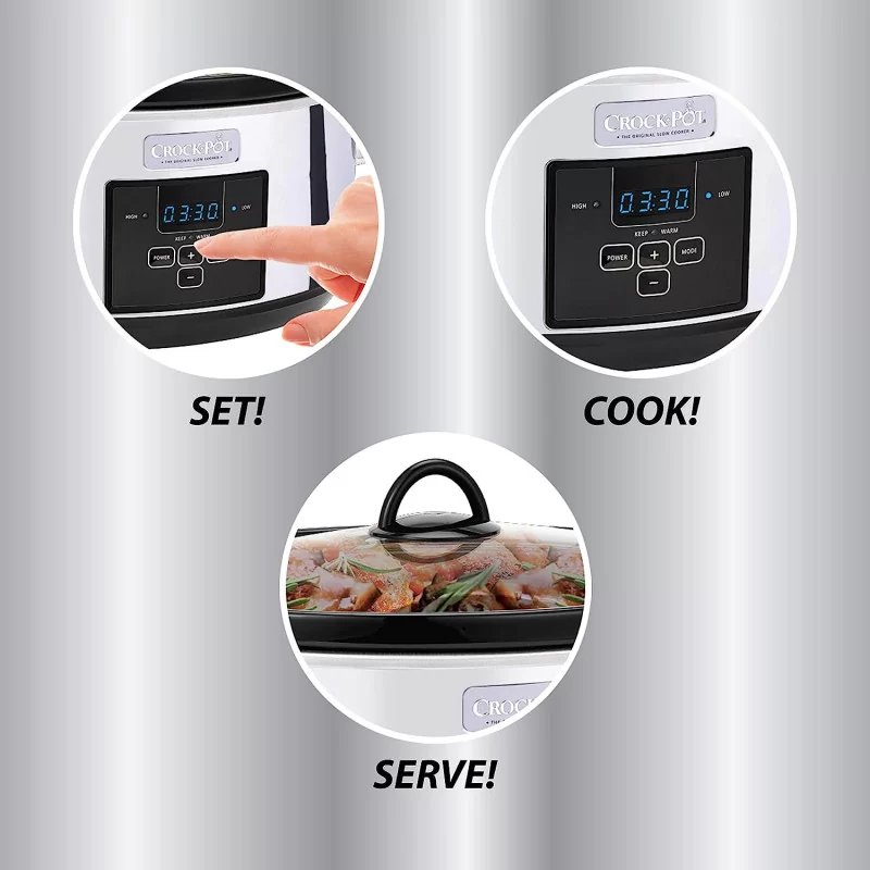 Crock-Pot 7 Quart Programmable Slow Cooker w/ Digital Timer and Food Warmer