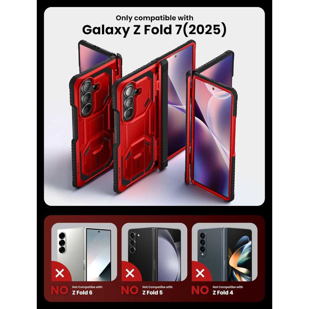 Armorbox for Samsung Galaxy Z Fold 7 - The Complete Heavy-Duty Case with Stand and Tempered Glass Screen Protector | TekChoice Electronics