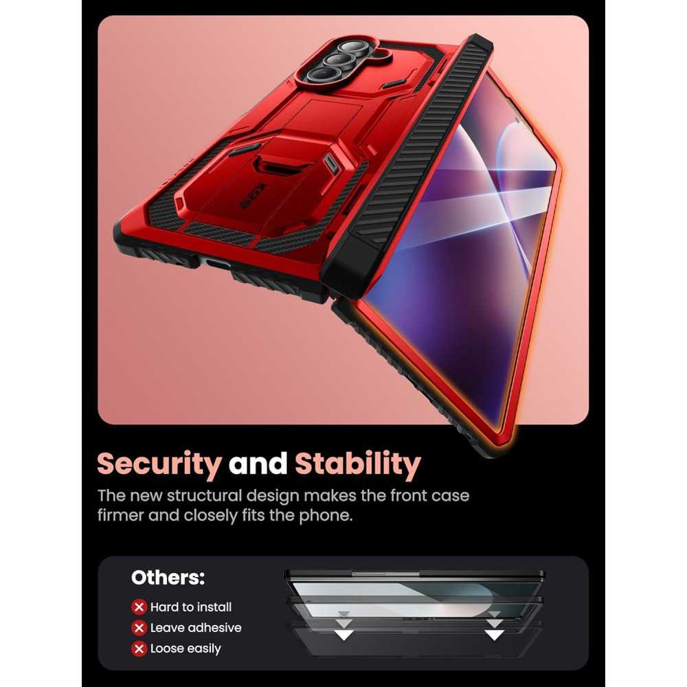 Armorbox for Samsung Galaxy Z Fold 7 - The Complete Heavy-Duty Case with Stand and Tempered Glass Screen Protector | TekChoice Electronics