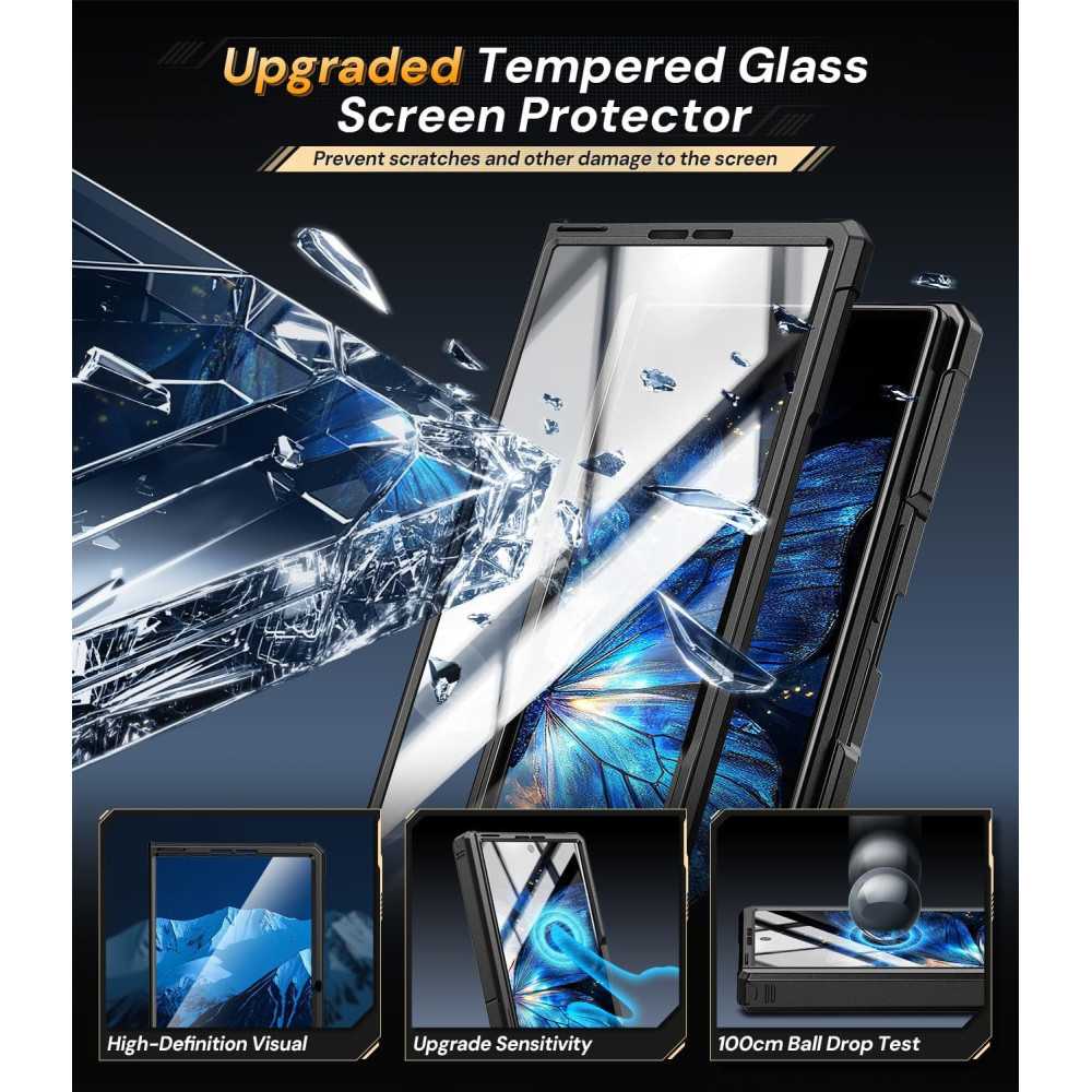 Samsung Galaxy Z-Fold-7 with a Dual-Stand Silicone Armor Case | TekChoice Electronics