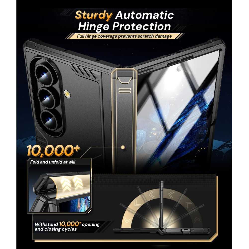 Samsung Galaxy Z-Fold-7 with a Dual-Stand Silicone Armor Case | TekChoice Electronics