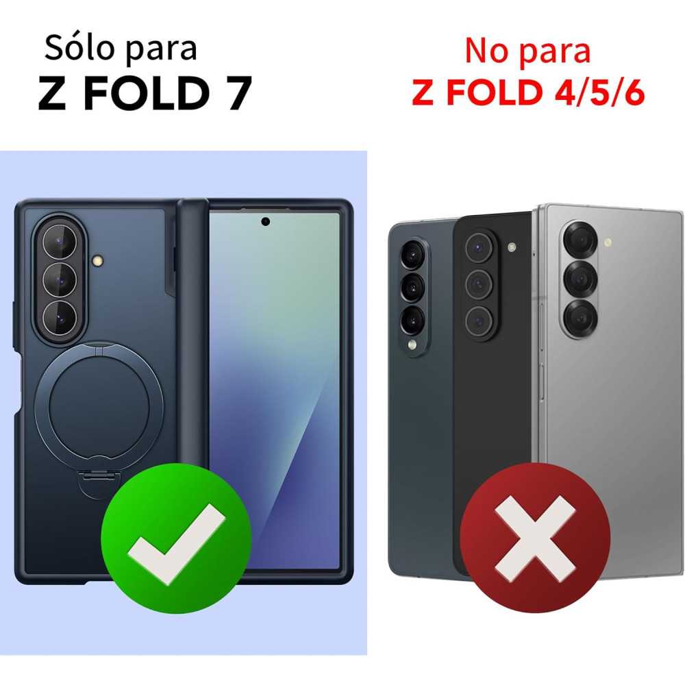 Rotatable Ring Stand Case for Samsung Galaxy Z Fold 7 with Privacy Screen Protector and Magsafe Compatibility | TekChoice Electronics