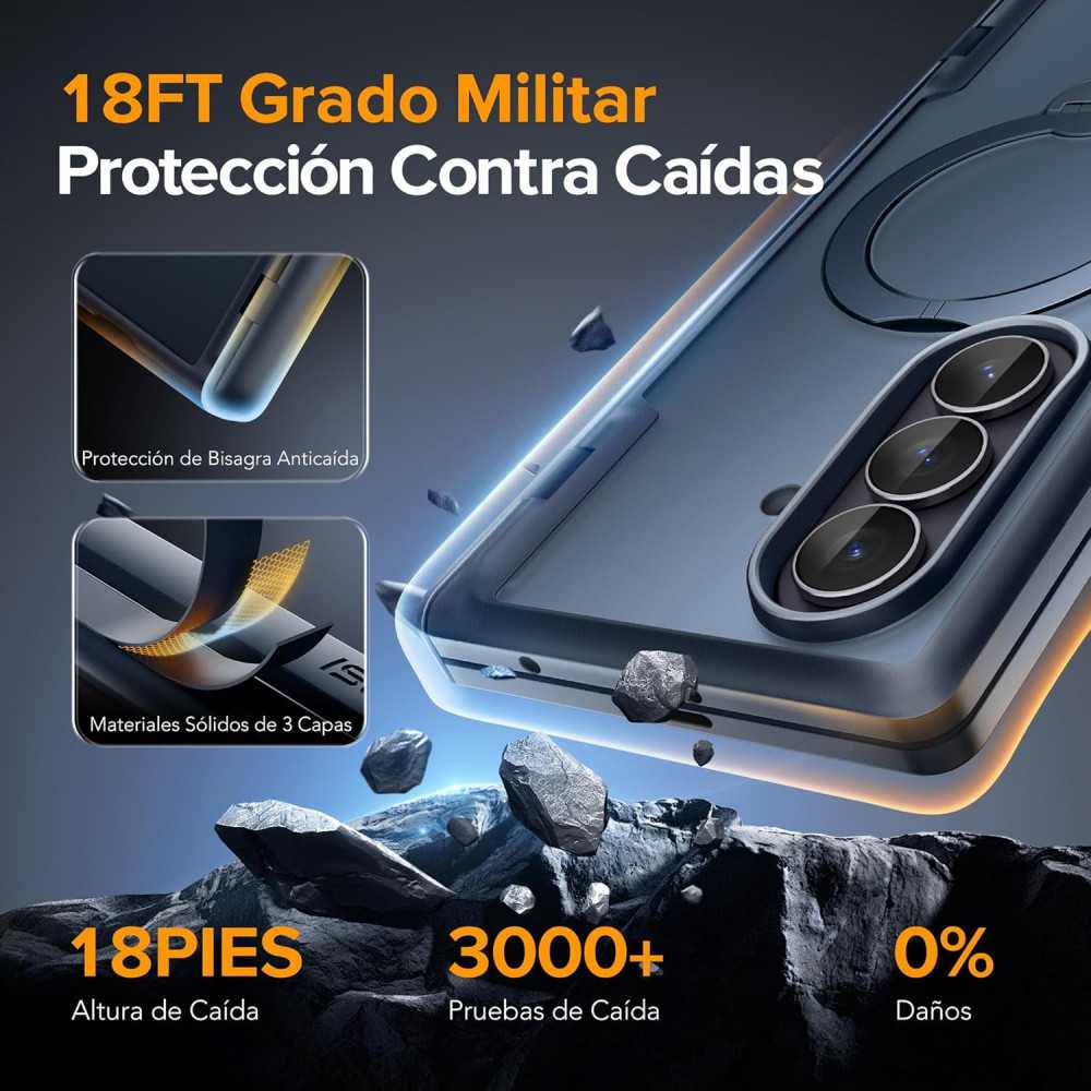 Rotatable Ring Stand Case for Samsung Galaxy Z Fold 7 with Privacy Screen Protector and Magsafe Compatibility | TekChoice Electronics