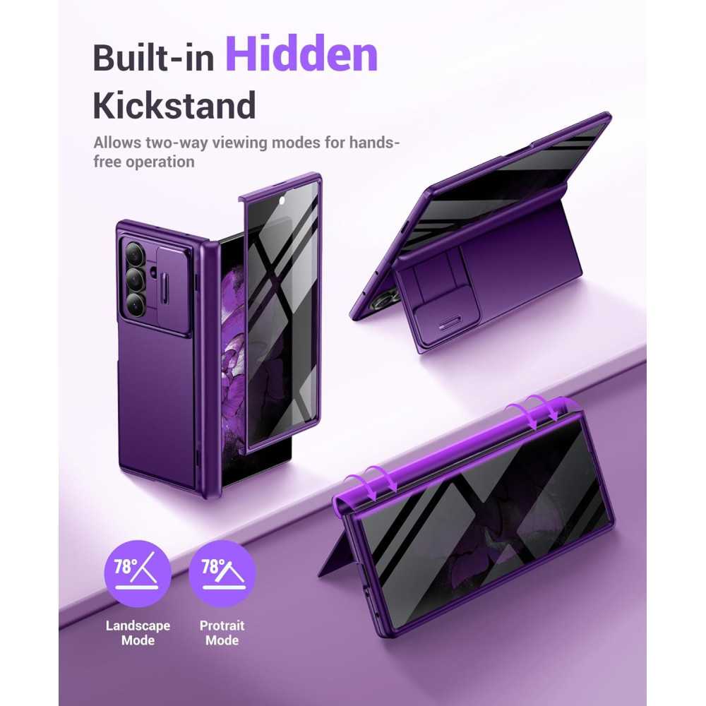Samsung Galaxy Z Fold 7 Case with Hidden Kickstand, Camera Cover, and Shockproof Protection | TekChoice Electronics