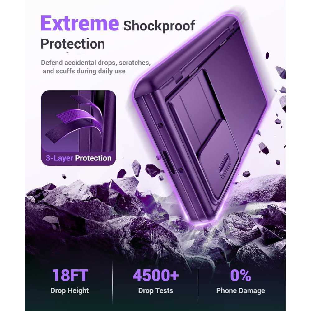 Samsung Galaxy Z Fold 7 Case with Hidden Kickstand, Camera Cover, and Shockproof Protection | TekChoice Electronics