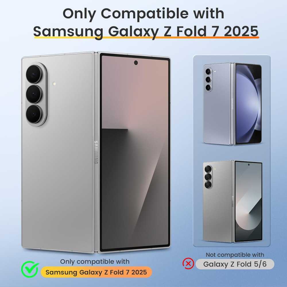 Samsung Z Fold 7 Case with Slide Camera Cover and Screen Protector | TekChoice Electronics