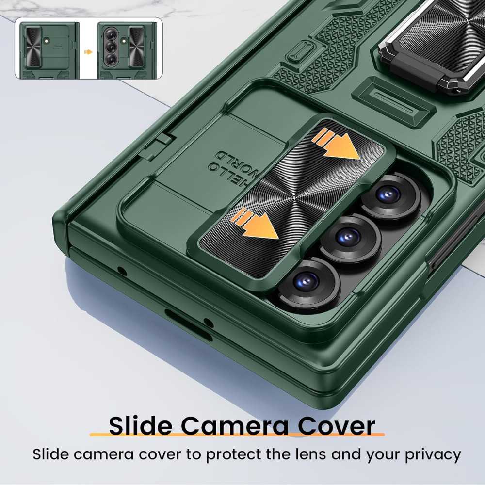 Samsung Z Fold 7 Case with Slide Camera Cover and Screen Protector | TekChoice Electronics