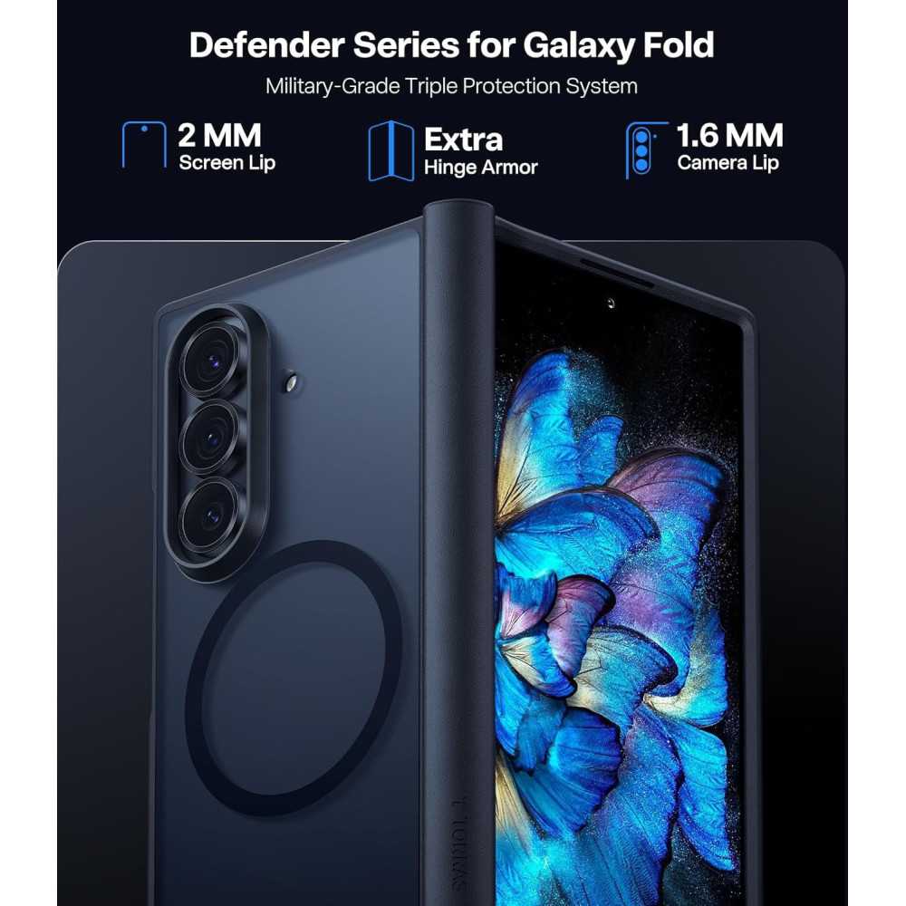 Magnetic Samsung Galaxy Z Fold 7 Case with Mil-Grade Hinge, MagSafe Compatibility, and Translucent Design | TekChoice Electronics