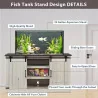 20 Gallon Aquarium Stand w/ Open Storage Space and Cable Holes