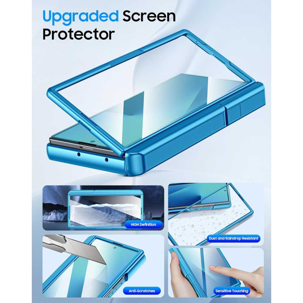 Samsung Galaxy Z Fold 7 Case with Card Holder, RFID Blocking, and Slide Lens Cover | TekChoice Electronics