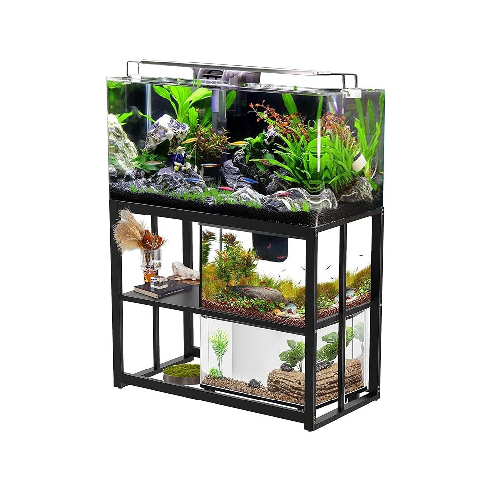 40 Gallon Metal Aquarium Stand - Double Layer w/ Storage Weight Capacity 660lbs