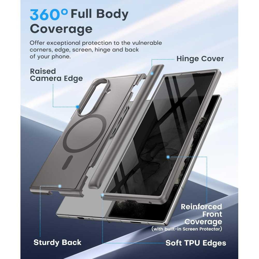 Samsung Galaxy Z Fold 7 Privacy Case with MagSafe Compatibility and Hidden Kickstand | TekChoice Electronics