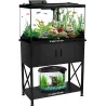 Metal Aquarium Stand - Support up to 20 Gallon Long w/ Cabinet forAccessories Storage 28.7"