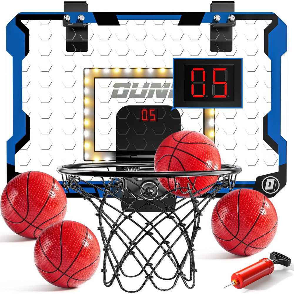 Indoor Mini Hoop Set: LED Light, Scoreboard, and 4 Balls for Hoop | TekChoice Electronics Indoor Mini Hoop Set: LED Light, Scoreboard, and 4 Balls for Hoop | TekChoice Electronics