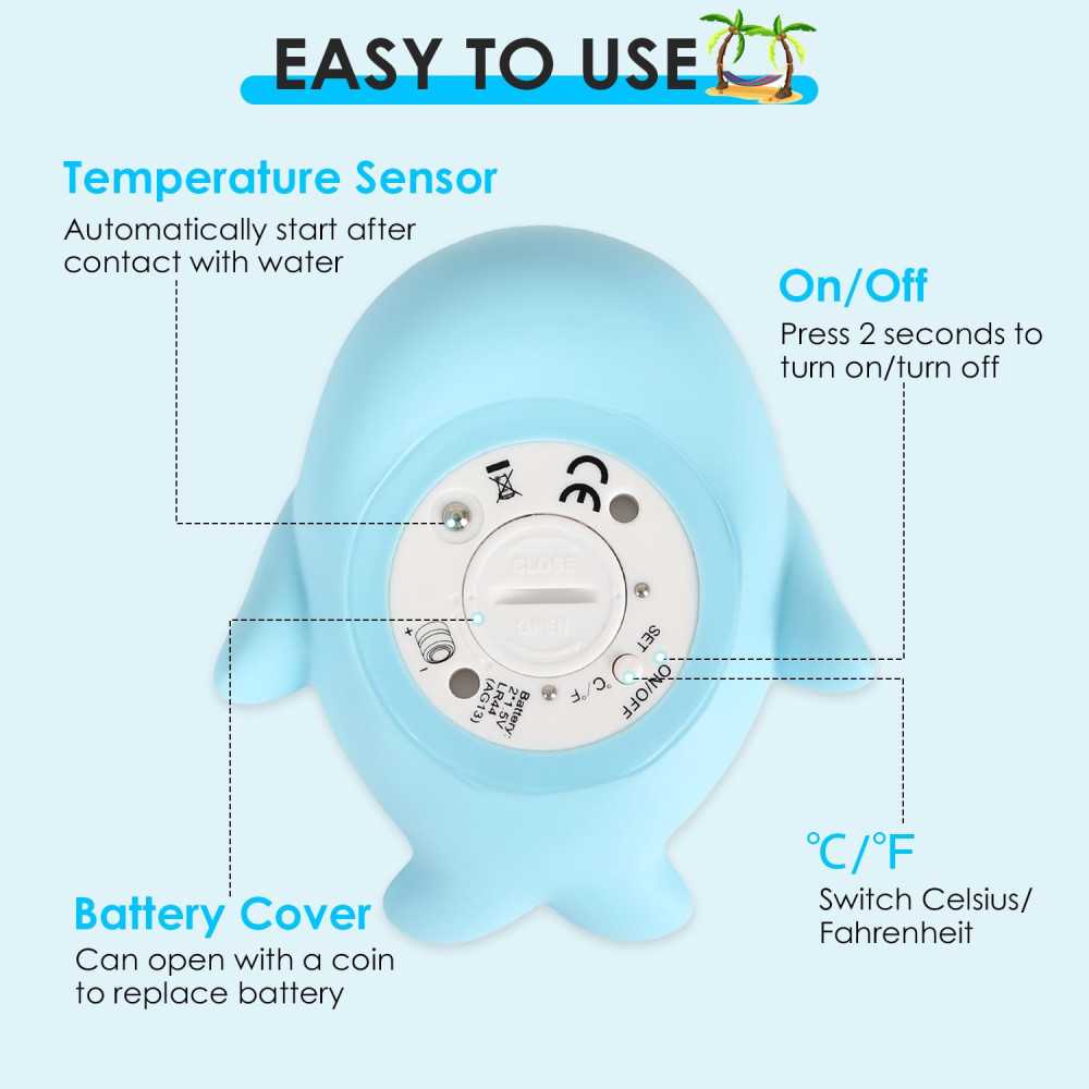 Baby Bath Thermometer Set for Bath Time | TekChoice Electronics