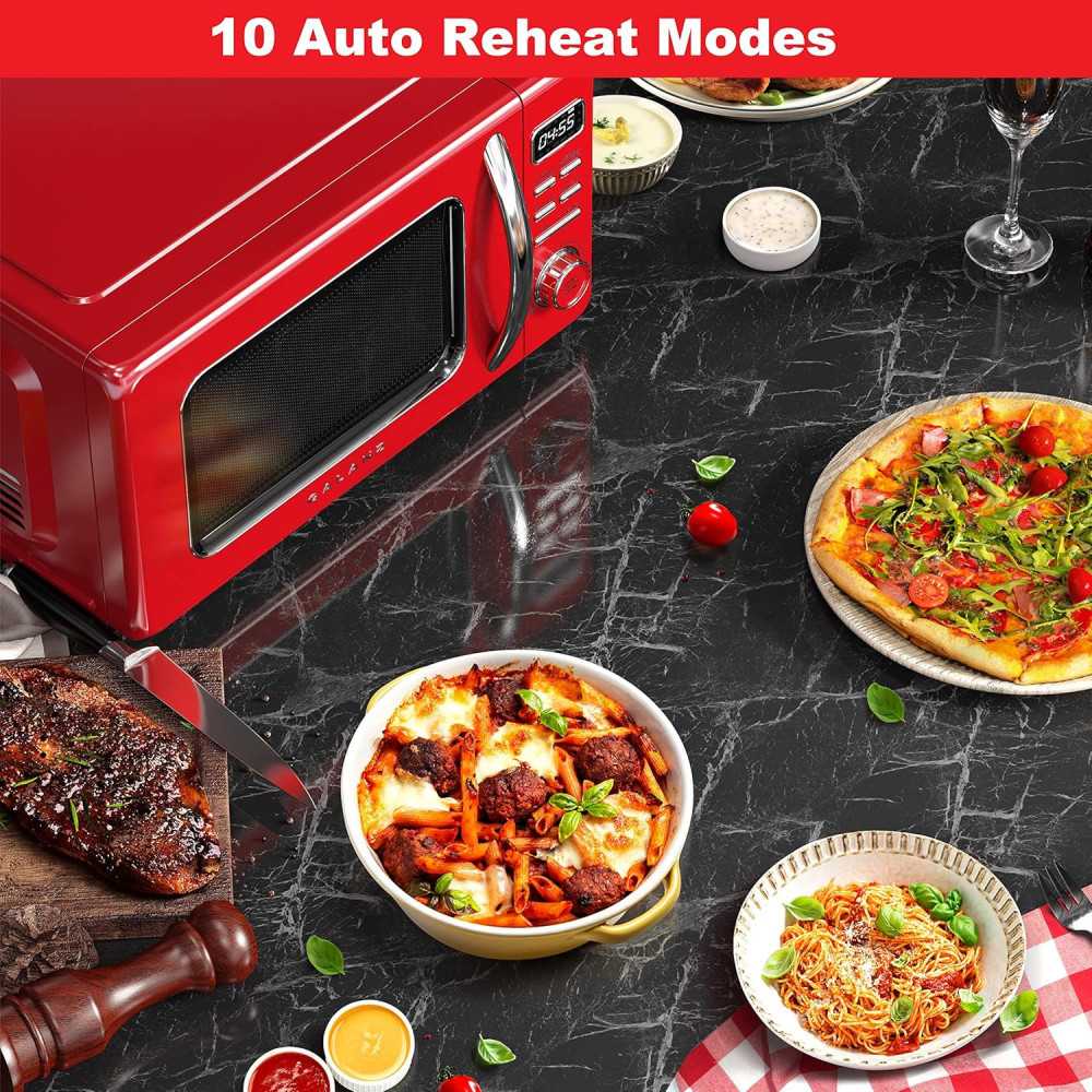Vintage-Inspired Retro Microwave Oven with Modern Features | TekChoice Electronics