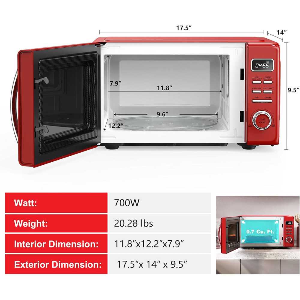 Vintage-Inspired Retro Microwave Oven with Modern Features | TekChoice Electronics