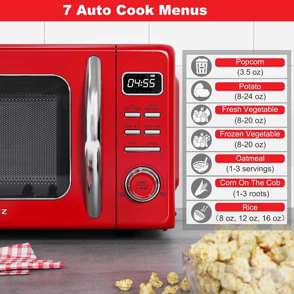 Vintage-Inspired Retro Microwave Oven with Modern Features | TekChoice Electronics