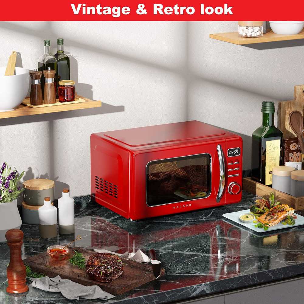 Vintage-Inspired Retro Microwave Oven with Modern Features | TekChoice Electronics