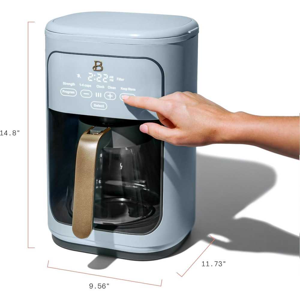 14-Cup Touch-Activated Programmable Coffee Maker with Automatic Shut-Off and Keep Warm Feature | TekChoice Electronics
