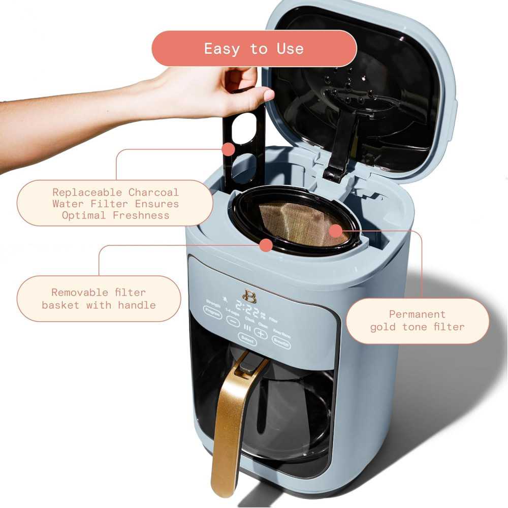 14-Cup Touch-Activated Programmable Coffee Maker with Automatic Shut-Off and Keep Warm Feature | TekChoice Electronics