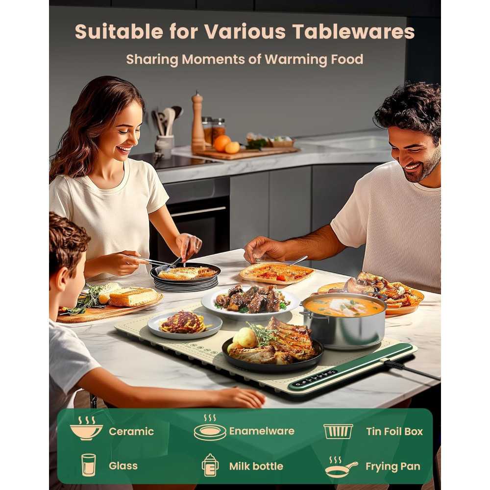 Portable Food Warming Mat for Parties and Home Travel | TekChoice Electronics