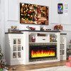 75 Inch Electric Fireplace Mantel TV Stand and Remote Control Heater | TekChoice Electronics