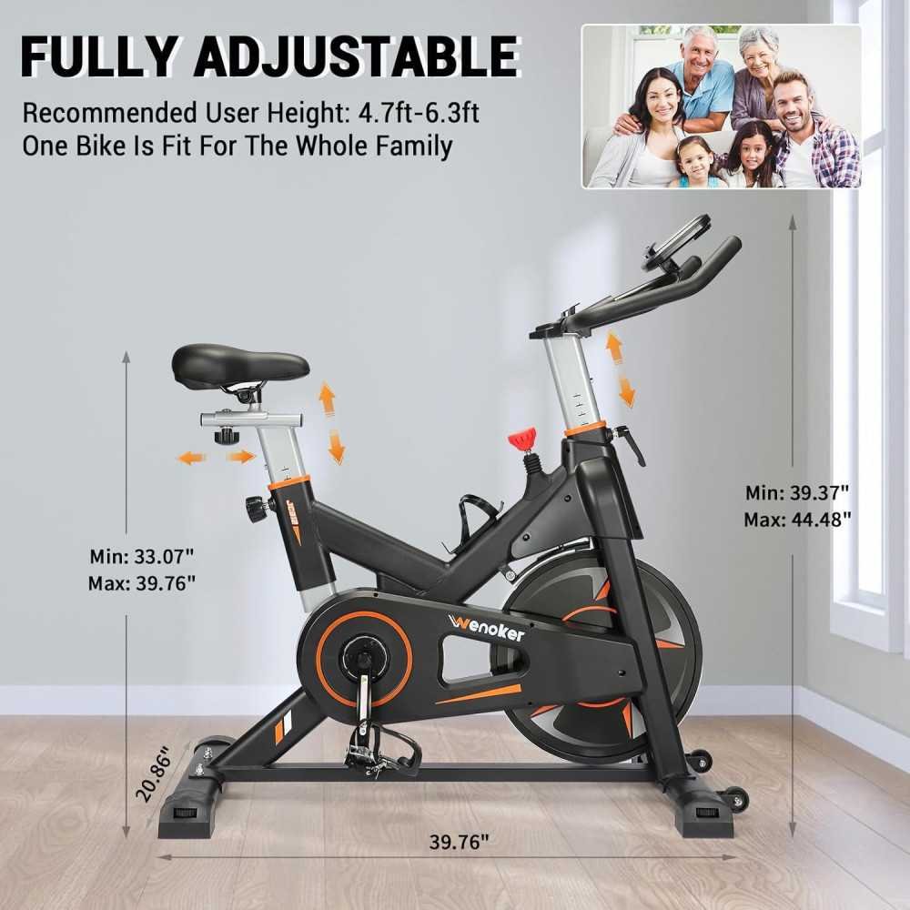 Indoor Cycling Bike w/ Whisper-Quiet Belt Drive, Premium Comfort, and State-of-the-Art Monitoring | TekChoice Electronics