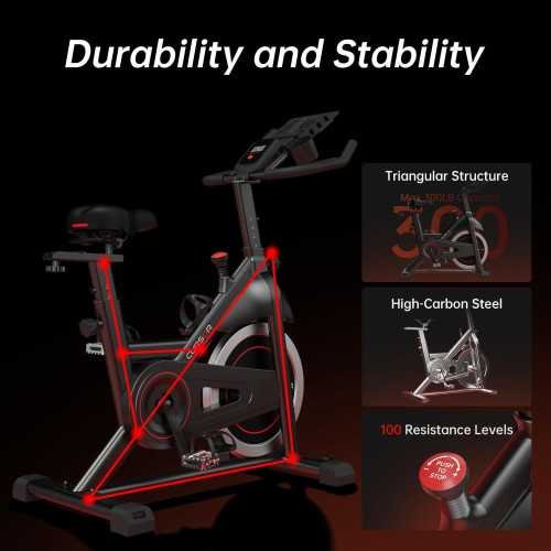 Stationary Indoor Silent Cycling Bike, Customizable Comfort, and Smooth Riding Experience | TekChoice Electronics