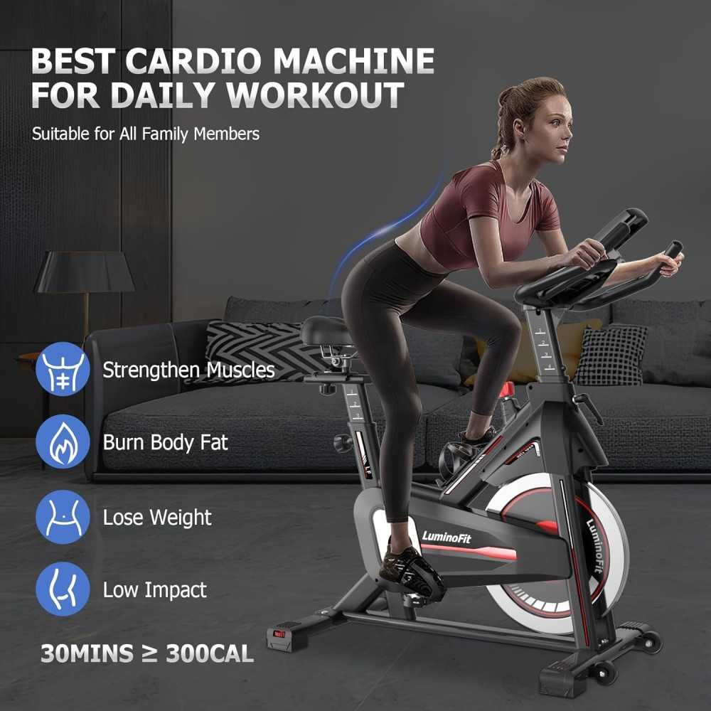 High-Capacity Magnetic Resistance Bike for Home Workouts w/ Silent Belt Drive and Digital Monitoring | TekChoice Electronics