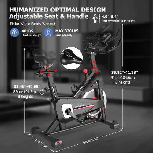 High-Capacity Magnetic Resistance Bike for Home Workouts w/ Silent Belt Drive and Digital Monitoring | TekChoice Electronics